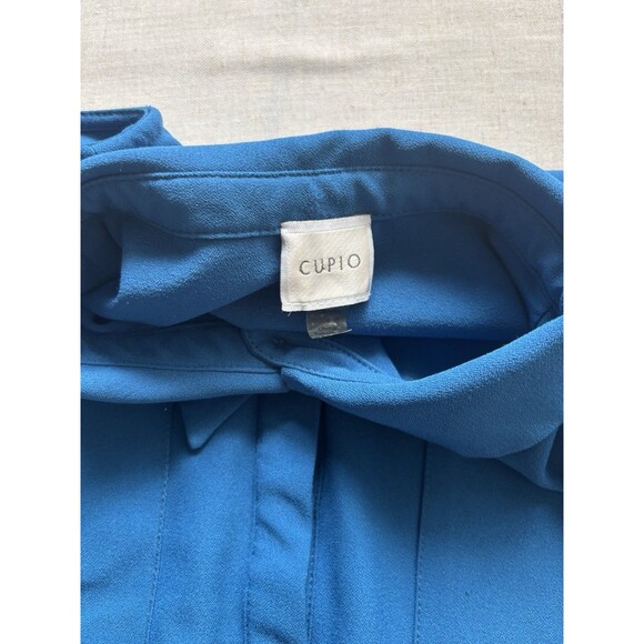 Cupio Ocean Blue Sleeveless Button Down Tunic Dress Women’s Size s Petite - Picture 5 of 8